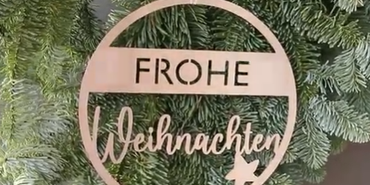 Frohe Weihnachte Schriftzug Weihnachtsschild Edelstahl