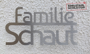 Individuelles Edelstahlschild